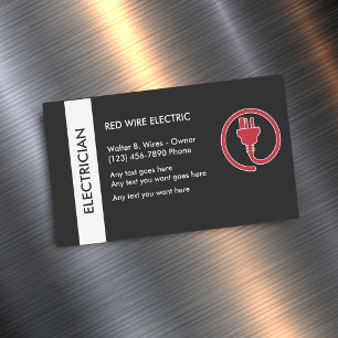 Aimant de carte de visite d'électricien