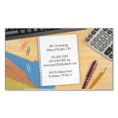 Aimant de carte de visite du bureau de comptabilit (devant)