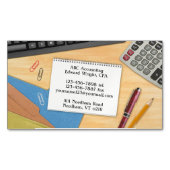 Aimant de carte de visite du bureau de comptabilit (devant)