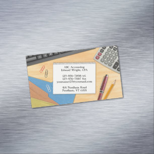 Aimant de carte de visite du bureau de comptabilit