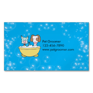 Aimant de carte de visite pour toiletteur d'animau