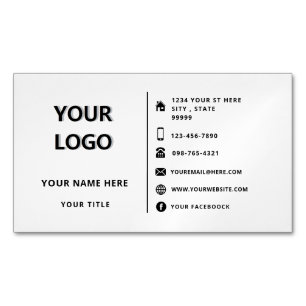 Aimant de carte de visite promotionnelle personnal