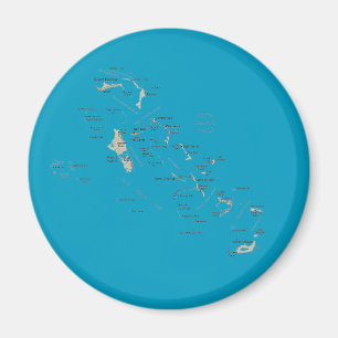 Aimant de carte des Bahamas