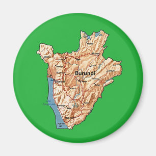 Aimant de carte du Burundi