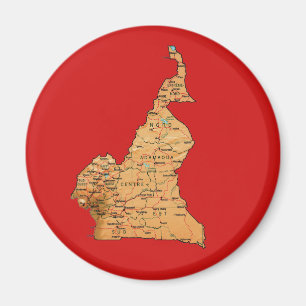 Aimant de carte du Cameroun