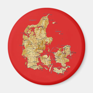 Aimant de carte du Danemark