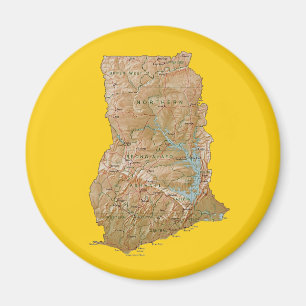 Aimant de carte du Ghana