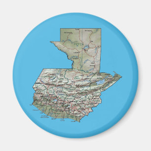 Aimant de carte du Guatemala