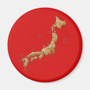 Aimant de carte du Japon