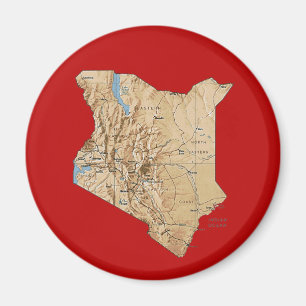 Aimant de carte du Kenya