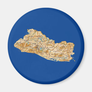 Aimant de carte du Salvador
