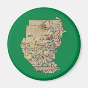 Aimant de carte du Soudan