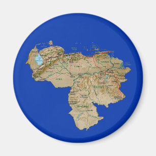Aimant de carte du Venezuela