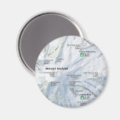 aimant de carte Mount Rainier (Recto/Verso)