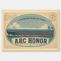 Aimant de carte postale d'honneur ARC