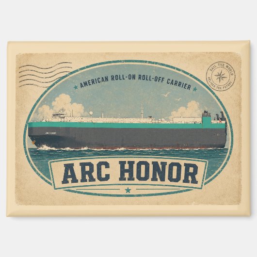 Aimant de carte postale d'honneur ARC (Recto)