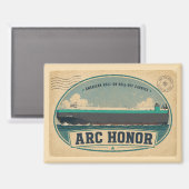 Aimant de carte postale d'honneur ARC (Recto/Verso)
