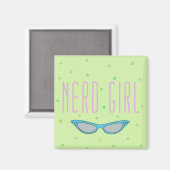 Aimant de casier pour fille nerd (Recto/Verso)