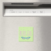 Aimant de casier pour fille nerd (In Situ (Lave-vaisselle))