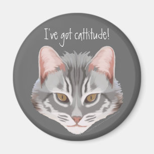 Aimant de Cattitude (avec le texte)