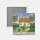 Aimant de chalet de campagne (Recto/Verso)