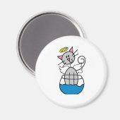 Aimant de chat Angel Figure de bâton (Recto/Verso)