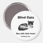 Aimant de chat aveugle (Recto/Verso)