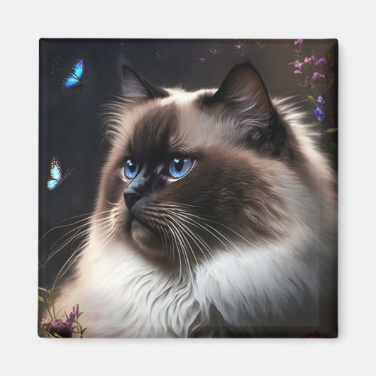 Aimant de chat Birman (Devant)