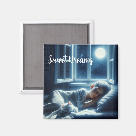 Aimant de chat de rêves doux (Recto/Verso)