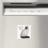 Aimant de chat Himalayen affamé (In Situ (Lave-vaisselle))