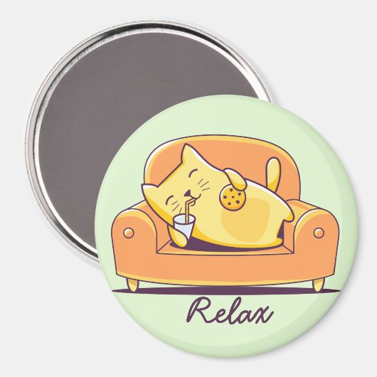 Aimant de chat mignon (Recto/Verso)