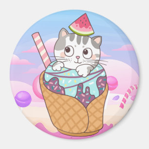 Aimant de chat mignon