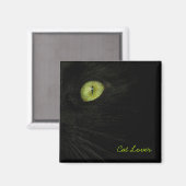 Aimant de chat noir (Recto/Verso)