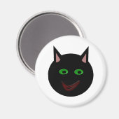 Aimant de chat noir d'Halloween (Recto/Verso)