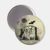 Aimant de chat noir en jeu (Recto/Verso)