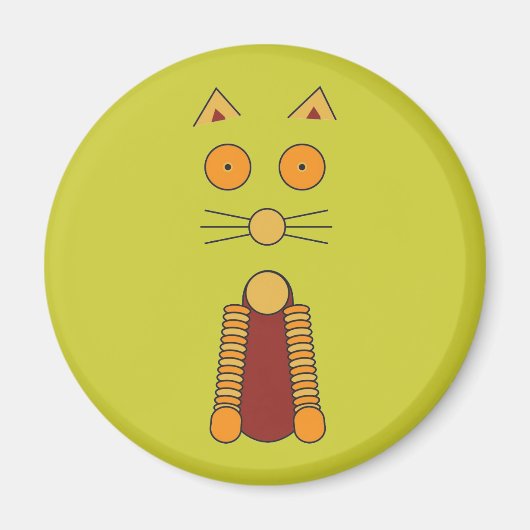 Aimant de chat orange (Devant)