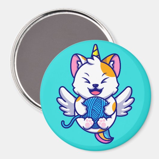 Aimant de chat Unicorne (Recto/Verso)