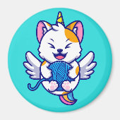 Aimant de chat Unicorne (Devant)