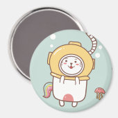 Aimant de chat Unicorne (Recto/Verso)