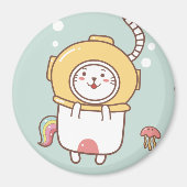 Aimant de chat Unicorne (Devant)