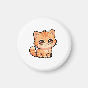 Aimant de chaton roux mignon