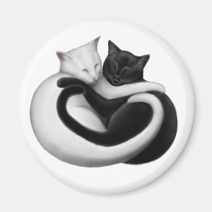 Aimant de chats d'amour de Yin Yang