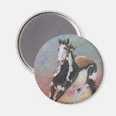 aimant de cheval de peinture (Recto/Verso)