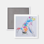 Aimant de chien arc-en-ciel (Recto/Verso)