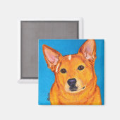 Aimant de chien de bétail australien - "rouge" (Recto/Verso)