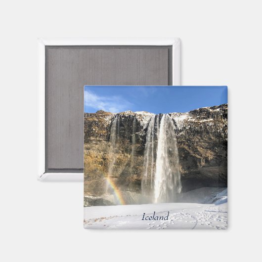 Aimant de chute d'eau Islande (Recto/Verso)