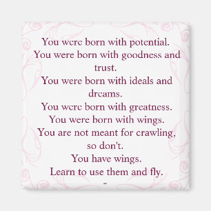 Aimant de citation d'ailes de Rumi