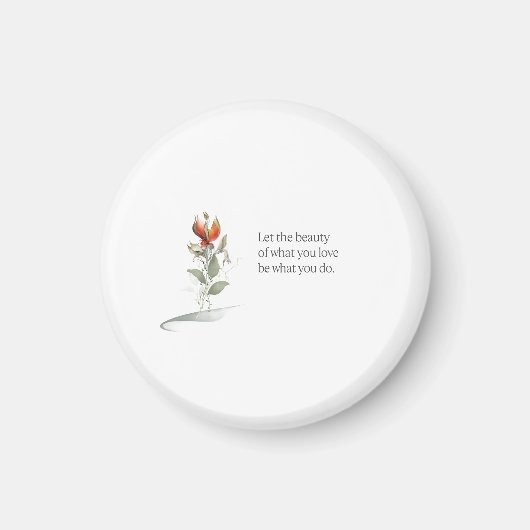 Aimant de citation florale délicat (Devant)