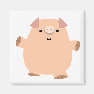 Aimant de cochon de dessin amusant
