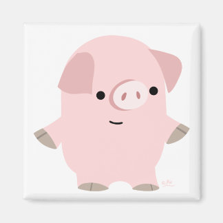 Aimant de cochon de dessin calme